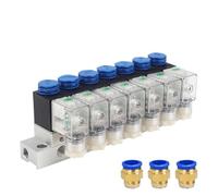 Elettrovalvola pneumatica 3V1-06-NC 3/2 vie controllo integrato un ingresso uscita multipla con barra di distribuzione DC12V/24V AC110V/220V(AC220V 8mm fittings,6F)