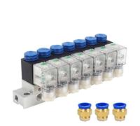 Elettrovalvola pneumatica 3V1-06-NC, 3/2 vie, un ingresso, uscita multipla, con sbarra collettrice, 1 pezzo (DC12 V 12 mm fittings,8 F)