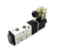 Elettrovalvola pneumatica 4V110-06 da 1/8 di pollice, 5 vie, 2 posizioni, gas, aria, elettrovalvole magnetiche, DC12V 24V, 110 V220 V, bobina, tensione(Led 4v110-06,AC 220V)