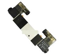 Elettrovalvola pneumatica 4V230C/4V230E/4V230P-06/08 Doppia bobina Porta 1/8 1/4 24VDC Valvola di controllo a 5/3 vie Spina Luce LED rossa(4V230P-08,AC110V_WIRE LEAD TYPE)