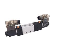 Elettrovalvola pneumatica 4V330E/C/P-08/10 Doppia bobina Porta 1/4" 3/8 AC220V Valvola di controllo a 5/3 vie con luce LED tipo spina(4V330C-08,DC12V)