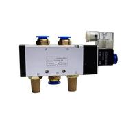 Elettrovalvola pneumatica 4V410-15 5 vie 2 posizioni, controllo aria gas, elettrovalvola magnetica, 1 pezzo(With 6 mm fittings,AC110V)