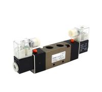 Elettrovalvola pneumatica a 2 posizioni e 5 vie 4V320-10 DC 12V 24V AC110V 220V 3/8" BSPT con connettore da 6 mm, 8 mm, 10 mm, 12 mm(Without fittings,4V320-10 DC24V)