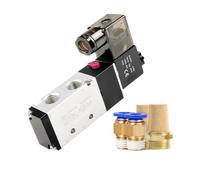 Elettrovalvola pneumatica a bobina singola, 2 posizioni, 5 vie 4v210-08 12V 24V 110V 220V(DC12,Only solenoid valve)