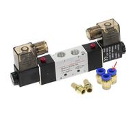 Elettrovalvola pneumatica a doppia bobina 4V220-08 a 5 vie e 2 posizioni 1/4" 1/8" DC12V DC24V AC110V AC220V(PC10mm Fittings,AC 110V)