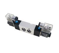 Elettrovalvola pneumatica aria 24v montaggio su piastra 4M320-08/10 Porta 1/4 3/8 pollici valvola di controllo a 5 vie con spina doppia bobina(4M320-10,110V)