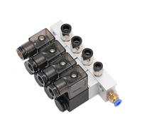 Elettrovalvola pneumatica collettore combinata multi-via 3V-1 12V 24V 110V 220V Valvola magnetica ad aria normalmente chiusa a 2 vie(Ac110v 4mm,8 Stations)