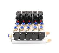 Elettrovalvola pneumatica DC 12V 24V 5 4V210-08 4 mm 6 mm 8 mm 10 mm 12 mm Set base a montaggio rapido 110 V 220 V 4V210 08 1 pz(12mm Fittings,DC12V)