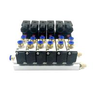 Elettrovalvola pneumatica DC 12V 24V 6 4V210-08 Silenziatore 4 mm 6 mm 8 mm 10 mm 12 mm Set base a montaggio rapido 110 V 220 V 4V210 08(10mm Fittings,AC220V)