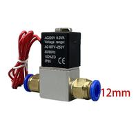 Elettrovalvola pneumatica elettrica 12V 24V 220V 2 posizioni porte normalmente chiuse valvola magnetica aria 6mm 8mm collegamento portagomma(Pc 10mm Fittings,DC 24V)