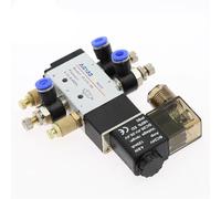 Elettrovalvola pneumatica elettrica a 5 vie, controllo a 2 posizioni, valvola magnetica for aria e gas, bobina da 12 V, 24 V, 220 V, raccordi for tubi flessibili da 4 mm a 12 mm.(Sl 6mm Adjust,DC24)