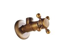 Elettrovalvola Rubinetto angolare antico for bagno con valvola di controllo dell'acqua, 1/2 * 1/2, in acciaio inossidabile, nero Valvola(Dark Khaki)