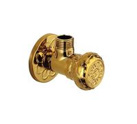 Elettrovalvola Rubinetto angolare antico for bagno con valvola di controllo dell'acqua, 1/2 * 1/2, in acciaio inossidabile, nero Valvola(Light yellow)