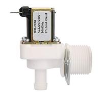 Elettrovalvola Solenoide Elettrica Normalmente Chiusa in Plastica per Frigorifero e Ice Maker 220V CA con Attacco Filettato 3/4 Pollici Bianca