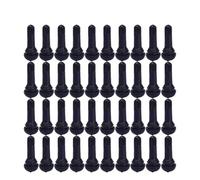 Elettrovalvola Stelo valvola for pneumatici for auto senza camera d'aria, nero, con tappi, tipo a scatto, copristelo in gomma, accessori Valvola(Black-40pcs)