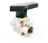 elettrovalvola, Tee valvola a sfera femminile G Discussione in acciaio inox 304 pressione a temperatura elevata a tre vie pannello orizzontale di commutazione a(3/8")