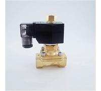 Elettrovalvole a 2 vie in ottone normalmente aperte 12 V for acqua, gas, orifizio da 1 pollice, 25 mm, avvio a pressione zero, utili(Silver)