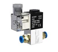 Elettrovalvole Pneumatiche 2V025-08 2 Posizioni 2 Porte 1/4" Normalmente Chiuse Elettrovalvola Pneumatica 12V 24V 110V 220V Volt(2v025-08)