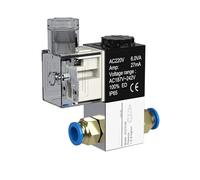 Elettrovalvole pneumatiche 2V025-08 2 Posizioni 2 Porte 1/4 "Valvola solenoide pneumatica normalmente chiusa Valv 12V 24V 110V 220V Volt (2v025-08 w BTPC602, AC110V)