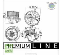 Elettroventola Abitacolo Interna Mahle per AUDI TT Q3 A3 SEAT TOLEDO III ALHAMB