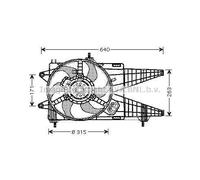 ELETTROVENTOLA MOTORE FIAT PUNTO II 1.3 JTD 03-03 AVA