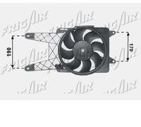 ELETTROVENTOLA PER FIAT SEICENTO/600 (187) 1.1 MPI DIAMETRO Ø 280 mm, 12V, 110W