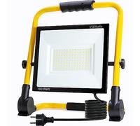 ELETTROWATT - Faro LED da lavoro 100W, 8000 lm, luce bianca 4000K - impermeabile IP67 supporto pieghevole, per ogni uso, officina, giardino, cantiere, garage, imbianchino (100Watt)