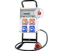 ELETTROWATT - Quadro da Cantiere Portatile ASC Con Certificazione (4 prese miste + fungo su cavalletto)