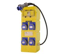 ELETTROWATT - Quadro Elettrico da Cantiere 3kW IP65 | Portatile Professionale con 3 Prese 230V 16A e Interruttore Magnetotermico | Certificato CEE, Robusto, Resistente (4 Prese Monofase)