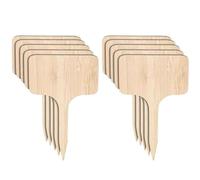 Eleutheromania 10 pezzi di cartellini in bambù per piante da etichettare, cartellini in legno per etichettare piante da giardino e ornamentali (A)