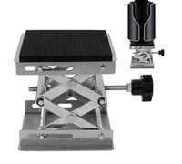Elevac, cric a forbice da laboratorio, piattaforma di sollevamento manuale in acciaio , altezza espandibile da 5 a 15 cm, supporto da laboratorio ammortizzante