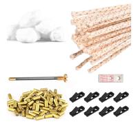 ElevaPulse Set di accessori per pietra focaia Clipper, pezzi di ricambio per accendini incl. ovatta, stoppino e viti per riparazione accendino Zippo
