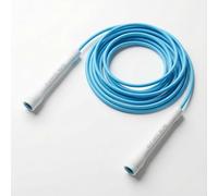 Elevate Rope Speed Rope MAX (AQUA)-Blu chiaro-Corda di salto professionale in PVC resistente con nucleo in nylon-5 mm di lunghezza spessa max. 3 metri-Maniglie resistenti 1x Bianco,1 blu chiaro