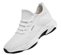 Elevate Shoes - Sneaker da uomo, 10 cm, bianche, antiscivolo, invisibili, con aumento dell'altezza, scarpe da corsa da uomo, aumentano la fiducia in se stessi, bianco, 41