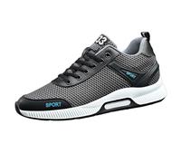 Elevate Shoes Uomini, Elevateshoes Ascensore Invisibile Step Up Aumentare Scarpe Elevator Il Più Grande Fare Sneakers & Scarpe Da Ginnastica Breeze, 011 grigio 6 cm, 37 EU