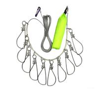 Elevate Your Angling Game Robusto accessorio per attrezzatura da pesca con un pratico design galleggiante (arancione (verde (10 fibbie))