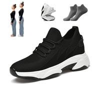 ElevateShoes Damen, Elevate Shoes Limitless for Women, 4/6/8/10cmHeight Increasing Invisible Elevate Shoes (Black 6cm, Adulto, Donna, 40, Numero, Sistema Taglie Calzature EU, Media)
