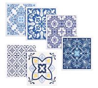 ElevateTech - Confezione da 6 Strofinacci Svedesi per Cucina, Asciugamani Riutilizzabili e Assorbenti con Motivo Carino, Lavabili per Cucina, Decorazione Domestica, Regalo per Casa Nuova Blu