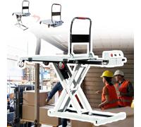 Elevatore elettrico di forbice, carrello elevatore idraulico 300kg per movimentazione e trasporto dei materiali, ascensore idraulico resistente per uso di costruzione e magazzino