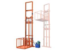 Elevatore idraulico montacarichi, piccola piattaforma elevatrice, con radiocomando, fermata ovunque, for magazzino, banchina, costruzioni in acciaio(7m/22.96ft)