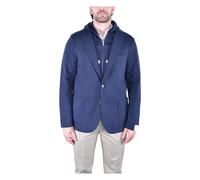 Eleventy - Giacca Tre Bottoni in Cotone Elasticizzato - -Jackets -Uomo -Blu -L