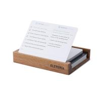 ELEVERIA® Supporto per lista di cose da fare in noce | Organizer da scrivania per appunti, promemoria, pianificatore giornaliero, sistema di produttività, blocco del tempo | Carte vendute