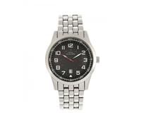 Elevon Presidio Uomo Braccialetto Argento Orologio Nero con Data ELE105-2