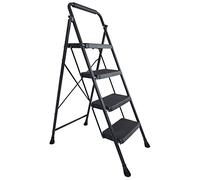 Elevon Sgabello pieghevole con ampio pedale antiscivolo, scala in acciaio robusto, 4 gradini