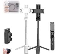 Elevopro 360, Vlogger Pro, With Detachable Remote, Pocket Size, Extendable Grip Phone Tripod, 3-In-1 Mini Phone Grip For All Type (2PCS White+Black)