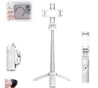 Elevopro 360, Vlogger Pro, With Detachable Remote, Pocket Size, Extendable Grip Phone Tripod, 3-In-1 Mini Phone Grip For All Type (White)