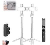 Elevopro 360, Vlogger Pro, With Detachable Remote, Pocket Size, Extendable Grip Phone Tripod, 3-In-1 Mini Phone Grip For All Type (2 PCS White)