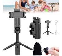 Elevopro Pocket Tripod 360 - Elevopro Vlogger Pro, Elevopro Tripod 360, Extendable Grip Phone Tripod, Adjustable Selfie Stick Tripod with Detachable Remote, 3 in 1 Mini Phone Holder (Black)