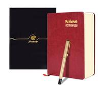 Elezeal Taccuino a righe formato A5 con nastro segnalibro, super spesso, diario da viaggio, copertina in pelle PU, 720 pagine per un anno di scrittura giornaliera, con carta beige premium per la cura