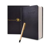 Elezeal Taccuino a righe formato A5 con nastro segnalibro, super spesso, diario da viaggio, copertina in pelle PU, 720 pagine per un anno di scrittura giornaliera, con carta beige premium per la cura